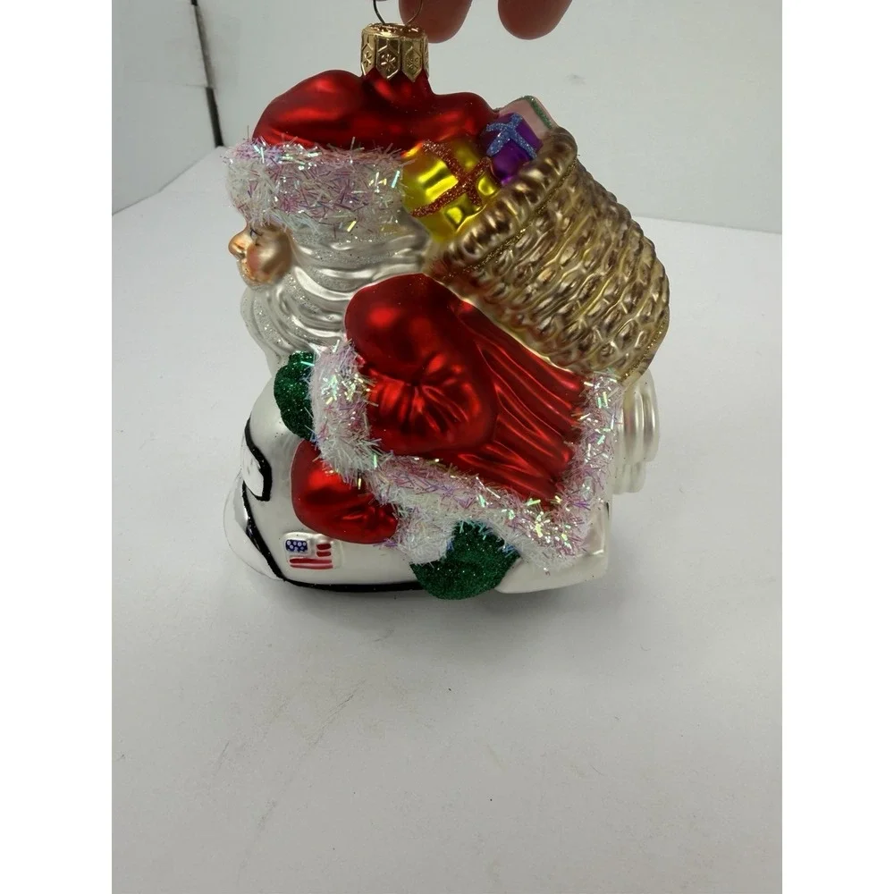 Christmas Ornament Santa Made Poland on  Rocket Ship 5.5